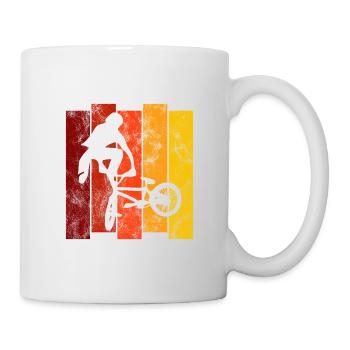Cadeau rétro de vélo de vélo BMX Vélo Motocross - Mug blanc - blanc - Droite