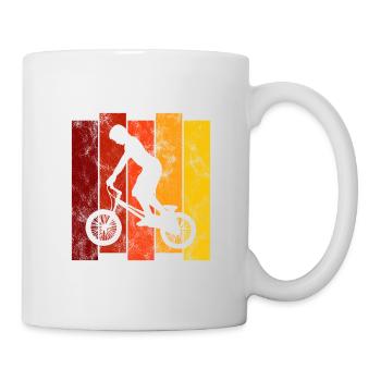 Cadeau rétro de vélo de vélo BMX Vélo Motocross - Mug blanc - blanc - Droite
