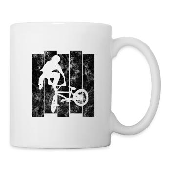 Cadeau rétro de vélo de vélo BMX Vélo Motocross - Mug blanc - blanc - Droite