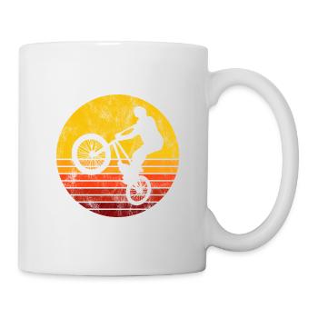 Cadeau rétro de vélo de vélo BMX Vélo Motocross - Mug blanc - blanc - Droite