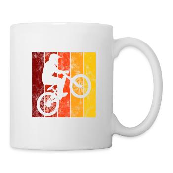 Cadeau rétro de vélo de vélo BMX Vélo Motocross - Mug blanc - blanc - Droite