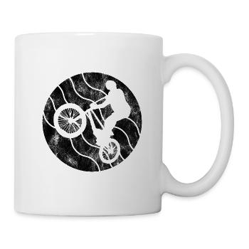 Cadeau rétro de vélo de vélo BMX Vélo Motocross - Mug blanc - blanc - Droite