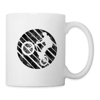 Cadeau rétro de vélo de vélo BMX Vélo Motocross - Mug blanc - blanc - Droite