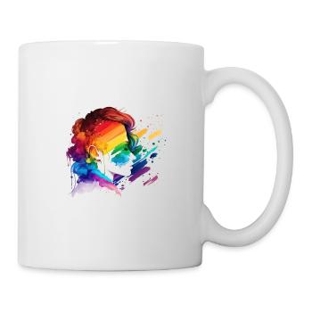 Regenbogenfrau - Tasse - Weiß - Rechts