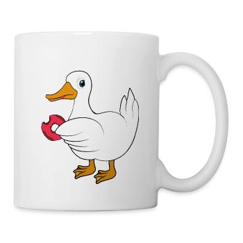 Canard avec beignet - Mug blanc - blanc - Droite