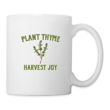 Pflanze Thymian Ernte Freude - Tasse - Weiß - Rechts