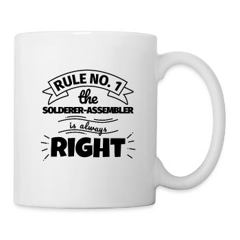 SOLDER-ASSEMBLER cadeau amusant - Mug blanc - blanc - Droite