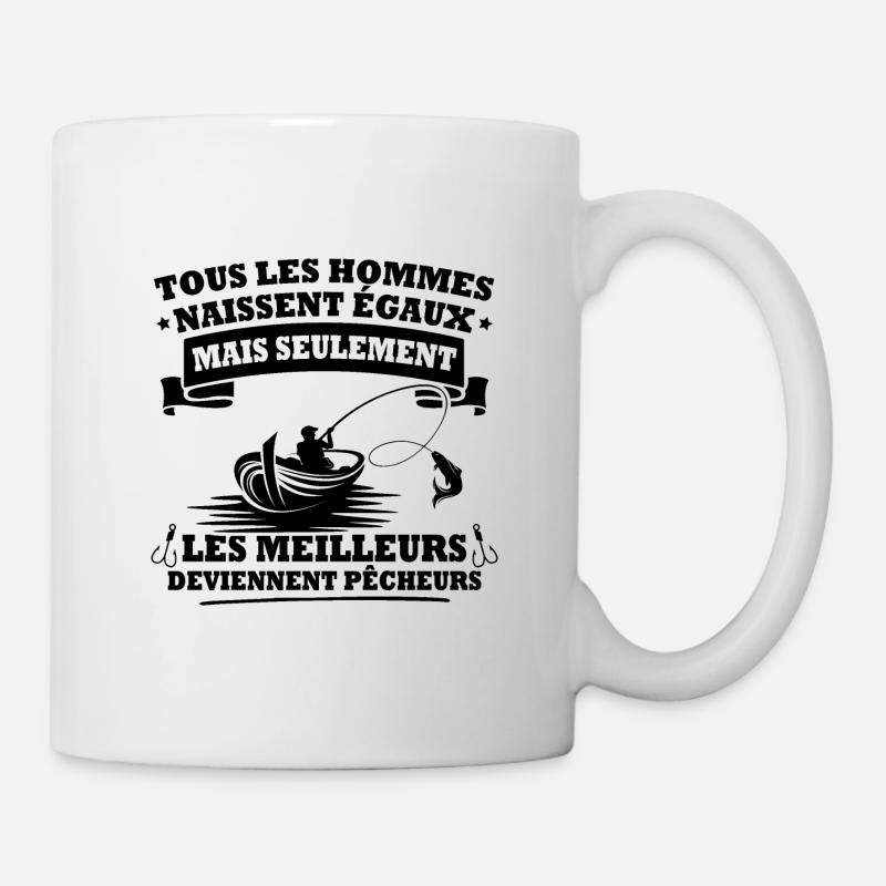 Les meilleurs deviennent pêcheurs - Mug blanc - blanc