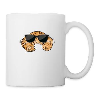 Croissant avec lunettes de soleil - Mug blanc - blanc - Droite