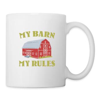 Drôle de propriétaire de grange disant - Mug blanc - blanc - Droite