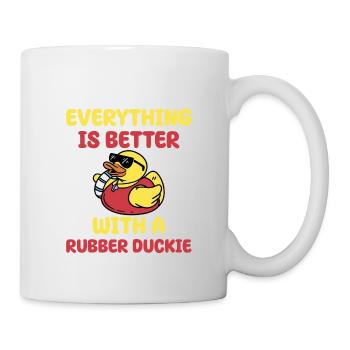 Cadeau de canard de bain - Mug blanc - blanc - Droite