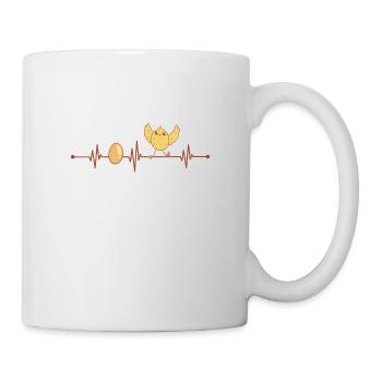Battements de cœur de poussin - Mug blanc - blanc - Droite