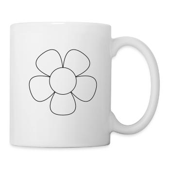 Blume - Tasse - Weiß - Rechts