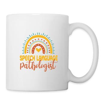 Orthophoniste mignon Arc-en-ciel - Mug blanc - blanc - Droite