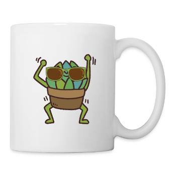 Succulentes amusantes avec des lunettes de soleil - Mug blanc - blanc - Droite