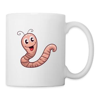 ver ver de terre ver jardin pêche pêche pêche - Mug blanc - blanc - Droite