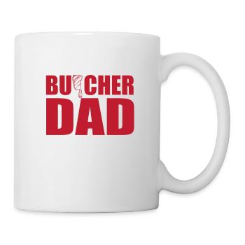 Lustige Metzger Dad Cleaver Messer - Tasse - Weiß - Rechts