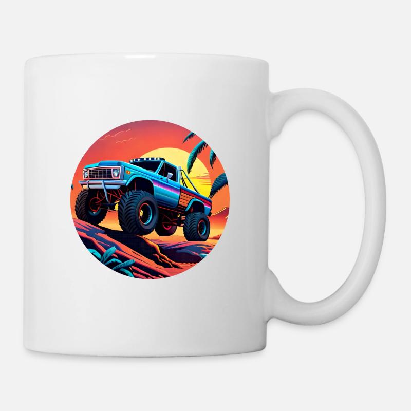RETRO OFFROAD - Tasse - Weiß