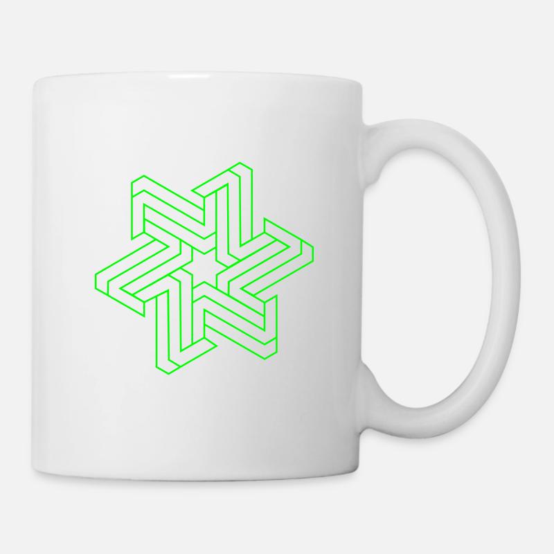 Étoile, motif mauresque, azulejo, alhambra - Mug blanc - blanc