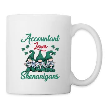 Buchhalter Liebt Spielereien St. Patrick's Day - Tasse - Weiß - Rechts