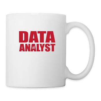 Great Data Analyst lettering motif - Mug - white - Right