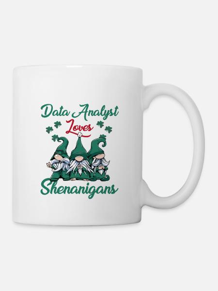 Datenanalyst St. Patrick's Day - Tasse - Weiß
