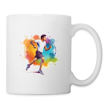 Sportler beim Joggen - Tasse - Weiß - Rechts