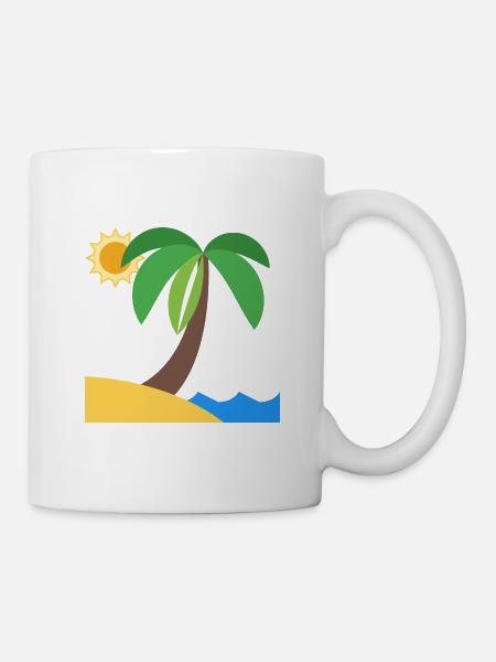 Île ensoleillée - Mug blanc - blanc