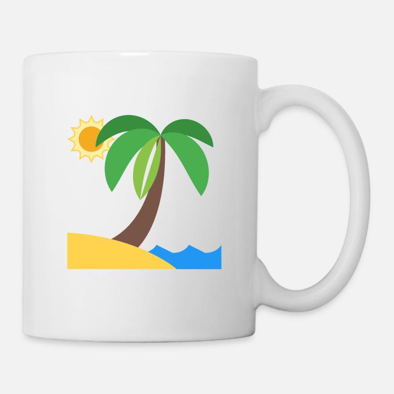 Île ensoleillée - Mug blanc - blanc