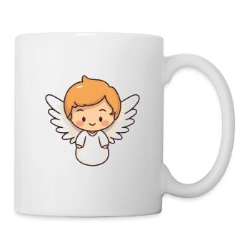 Süßer Engel Kind Baby Sternenkind Geburt Schwanger - Tasse - Weiß - Rechts