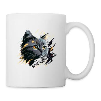 gray kitten, cat - Mug - white - Right