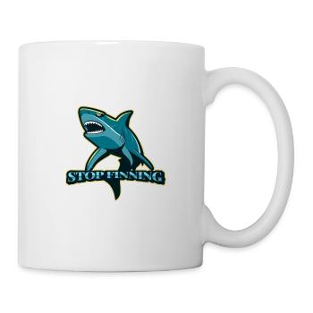 STOP FINNING - Tasse - Weiß - Rechts