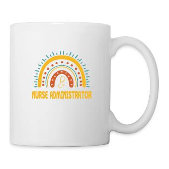 Pflegemanager Boho Regenbogen - Tasse - Weiß - Rechts