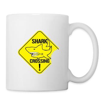 Shark Crossing Warning Signs - Mug - white - Right