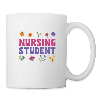 Jolie tenue florale pour les étudiants en soins infirmiers - Mug blanc - blanc - Droite