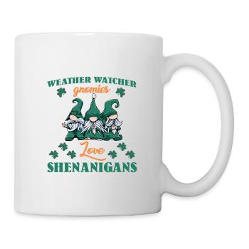 Funny weather watchers St. Patrick's Day - Mug - white - Right