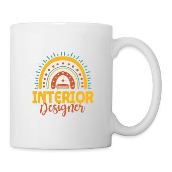 Innenarchitekt Boho Regenbogen T-Shirt - Tasse - Weiß - Rechts