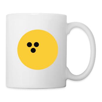 Bowlingkugel, Bowling gelb - Tasse - Weiß - Rechts