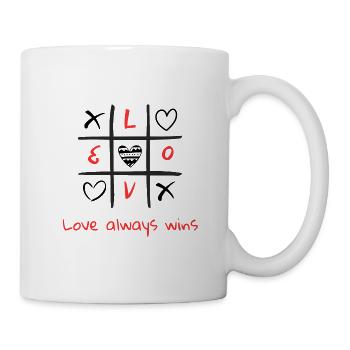 Die Liebe siegt immer - Tasse - Weiß - Rechts