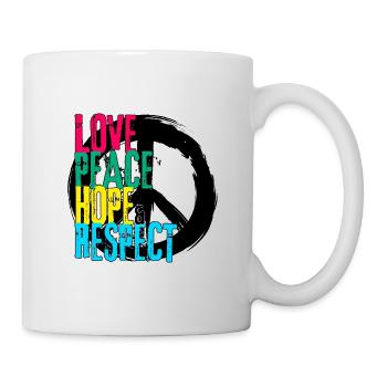 LOVE PEACE HOPE & RESPECT - Mug - white - Right