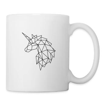 Licorne géométrique dans le style polygonal - Mug blanc - blanc - Droite