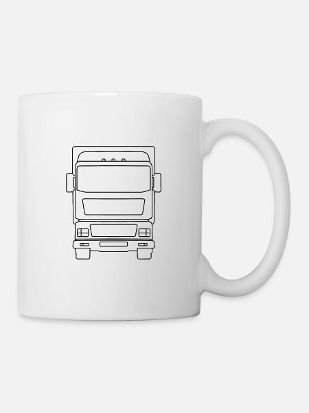 Cool truck design: Perfect for truck fans! - Mug - white