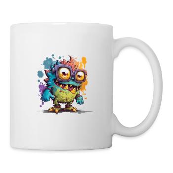 kleines freches Monster in Watersplash Farben - Tasse - Weiß - Rechts