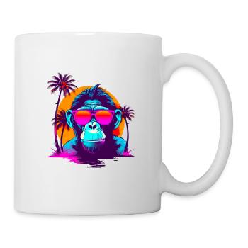 CoolChimpSunglassesRetroSunset - Tasse - Weiß - Rechts