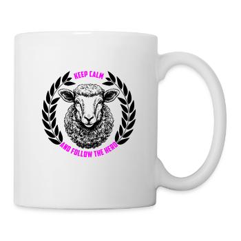 Les moutons restent calmes et suivent le troupeau - Mug blanc - blanc - Droite