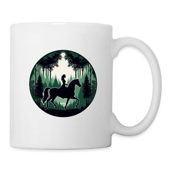 Femme Cheval Arabe - Mug blanc - blanc - Droite