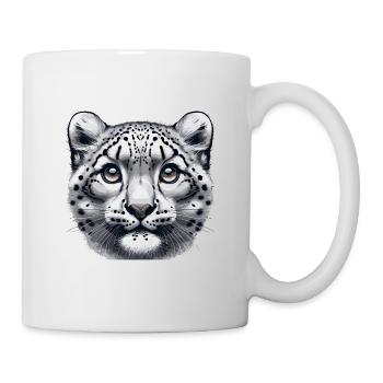 Schneeleopard Leopard Weißer Leopard - Tasse - Weiß - Rechts