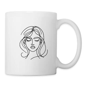 Face Head Miss Woman Beauty Face - Mug - white - Right