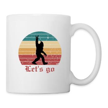 Hello Let s go retro ,Black gorilla - Mug - white - Right