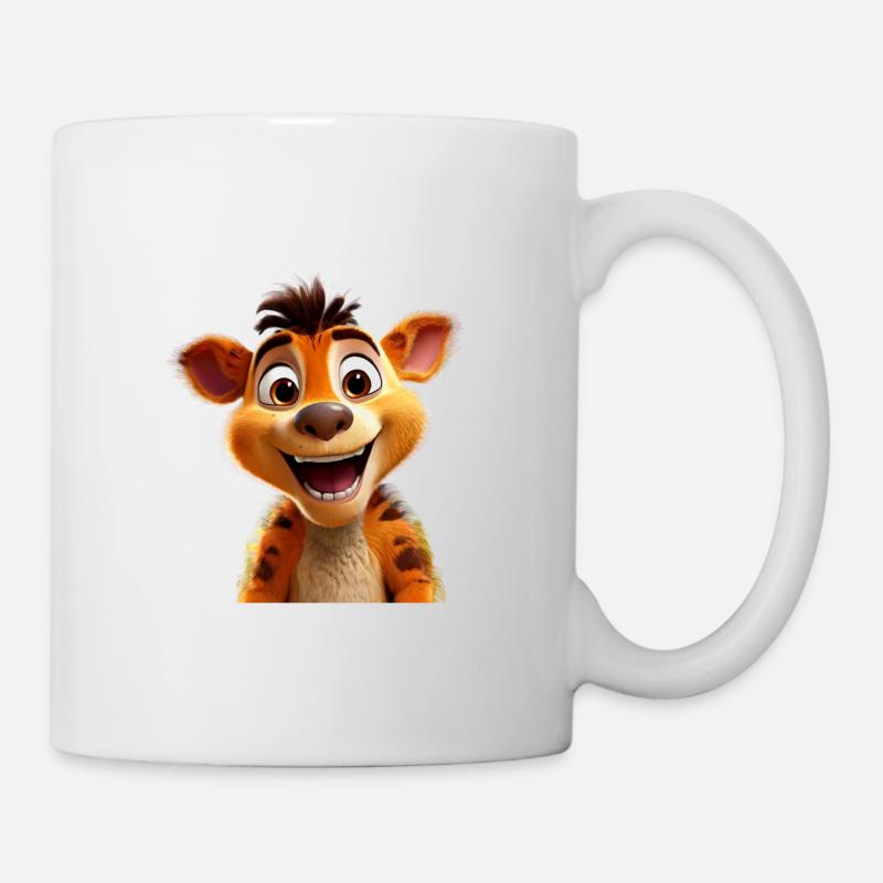 Fröhlicher Begleiter mit strahlenden Augen - Tasse - Weiß